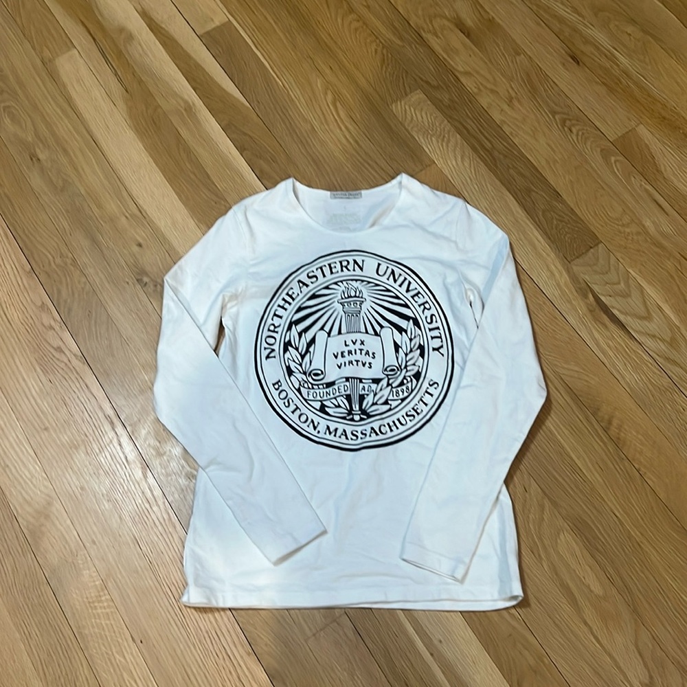 Northeastern, long sleeve T-shirt, size small